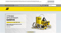 Desktop Screenshot of esab.cz