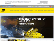 Tablet Screenshot of esab.co.uk