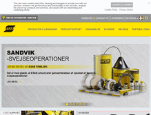 Tablet Screenshot of esab.dk